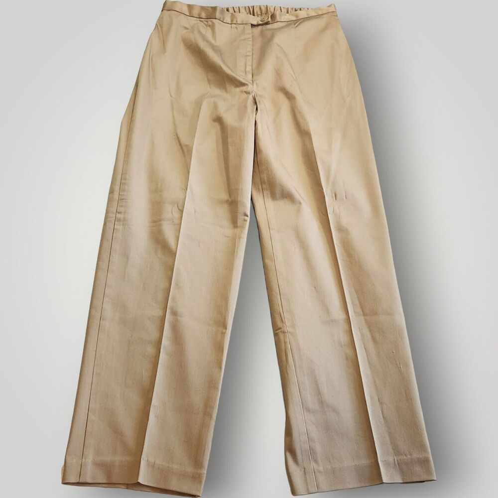 Requirements Women's 10 Khaki Tan Straight Leg STRETCH Chino Dress Pants